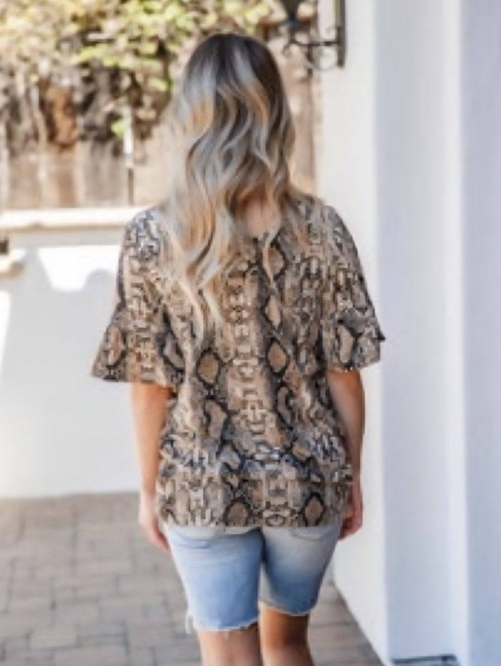 NWT Python Flare Sleeve Top - Picture 3 of 4
